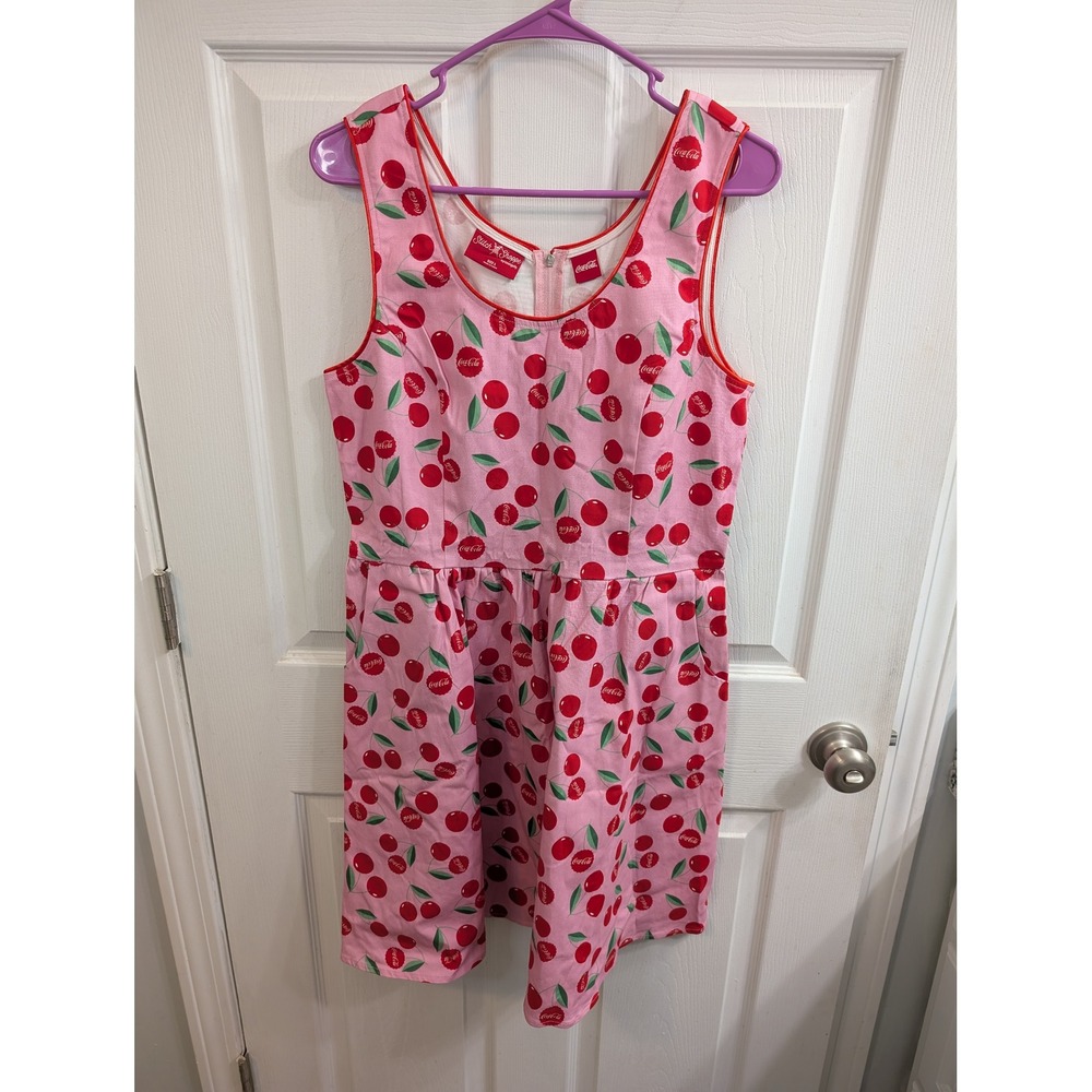 Stitch‎ Shoppe Loungefly Coca-Cola Dress Women Pink Cherry Retro - Size L